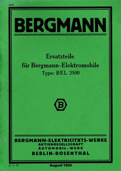 Bergmann Elektromobile BEL2500 Bedienungsanleitung