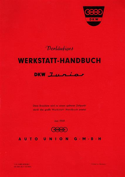 DKW Junior Werkstatthandbuch