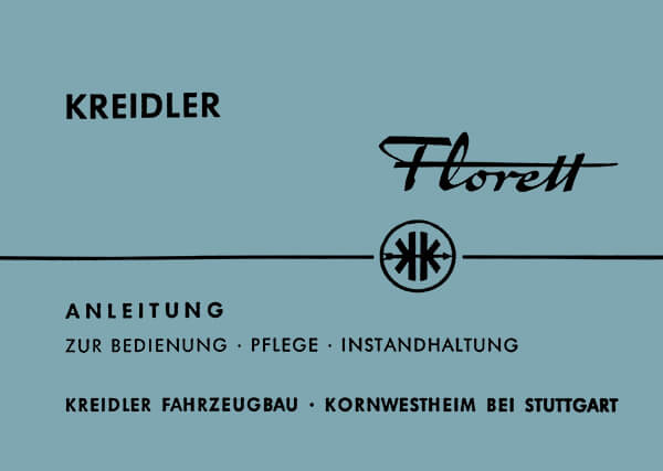 Kreidler Florett Betriebsanleitung