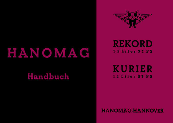 Hanomag Rekord und Kurier Betriebsanleitung