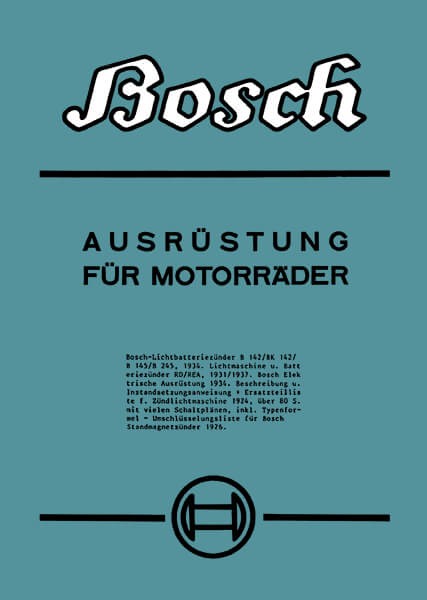 Bosch Ausrüstung für Motorräder