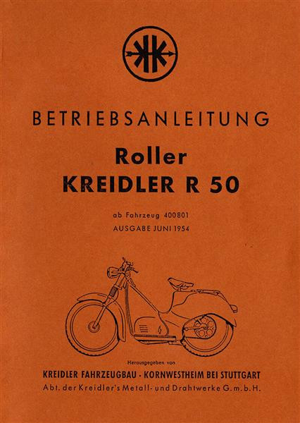 Kreidler KR50 Bedienungsanleitung