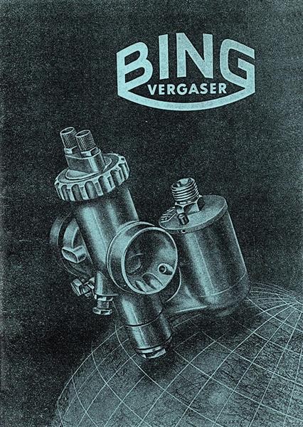 Bing Vergaser 1950 Bedienungsanleitung und Ersatzteilkatalog