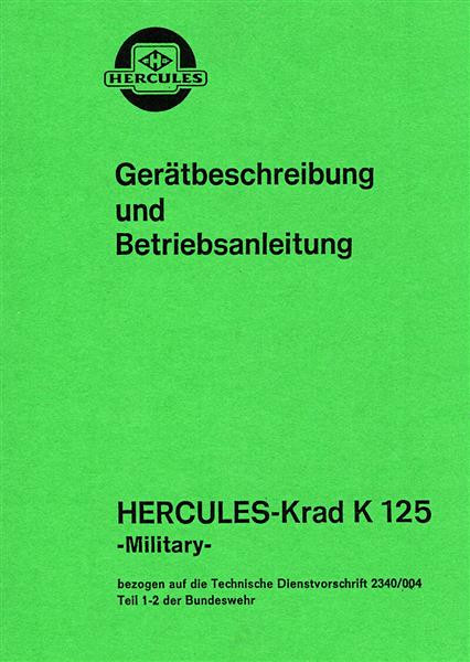 Hercules K125 Military Betriebsanleitung