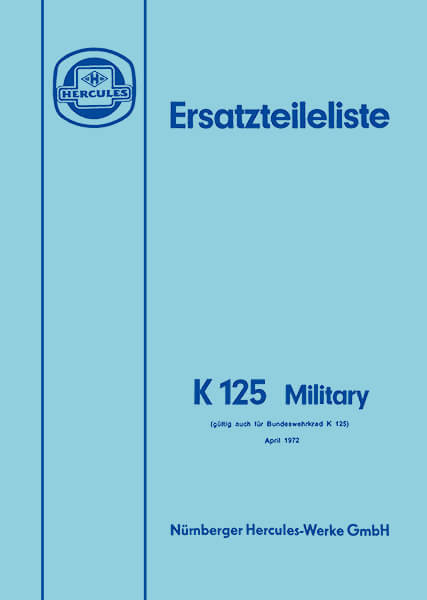 Hercules K125 Military Ersatzteilkatalog