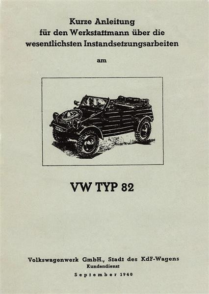 VW Typ 82 Reparaturanleitung