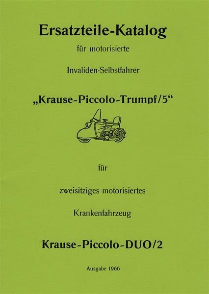 Krause Piccolo-Trumpf/5 und Piccolo-DUO/2 Ersatzteilkatalog