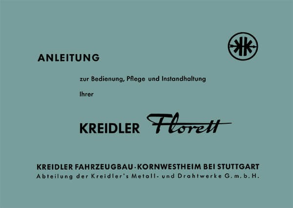 Kreidler Florett Betriebsanleitung
