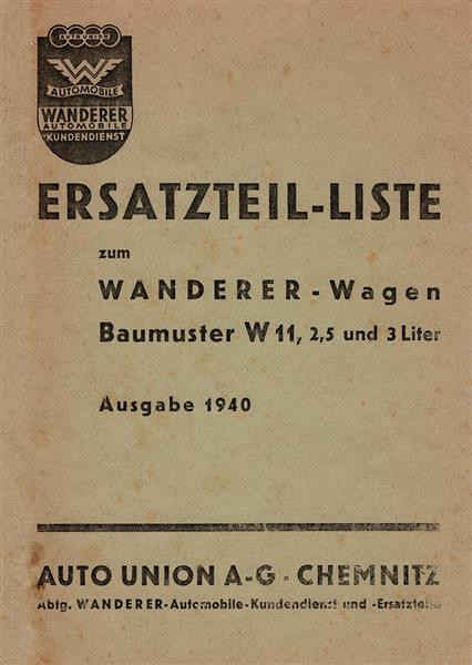 Wanderer W11 Ersatzteilkatalog