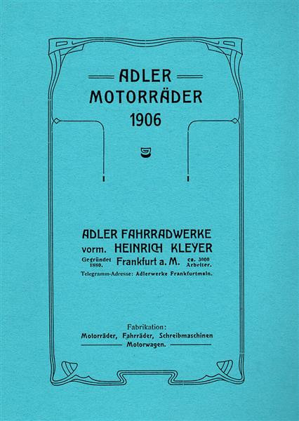 Adler - Motorräder 1906 Prospekt