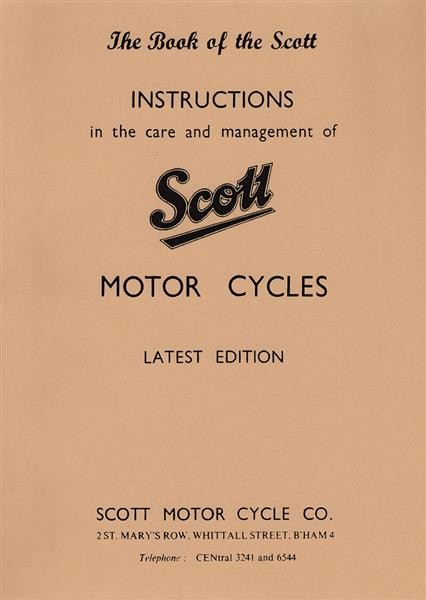 Scott Motor Cycles Instructions 1902 - 1939