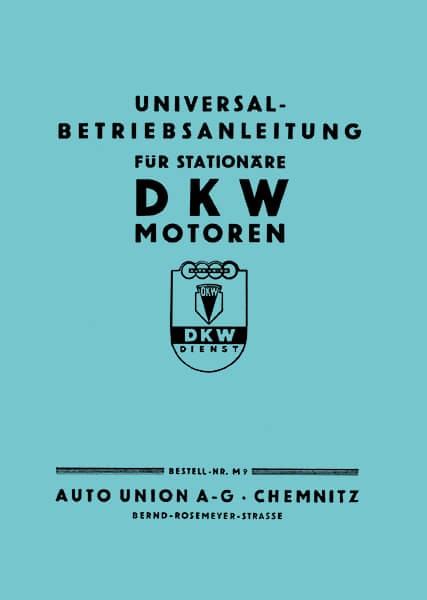 DKW Stationäre Motoren Betriebsanleitung