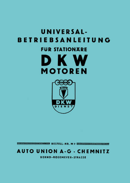 DKW Stationäre Motoren Betriebsanleitung