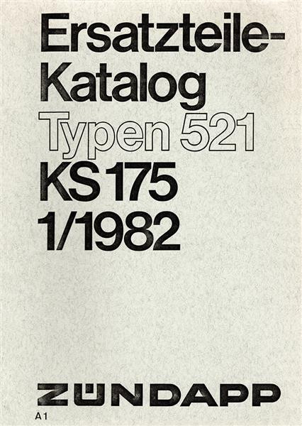 Zündapp KS175 - Typen 521 Ersatzteilkatalog