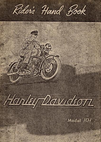 Harley-Davidson KH900 Riders Hand Book