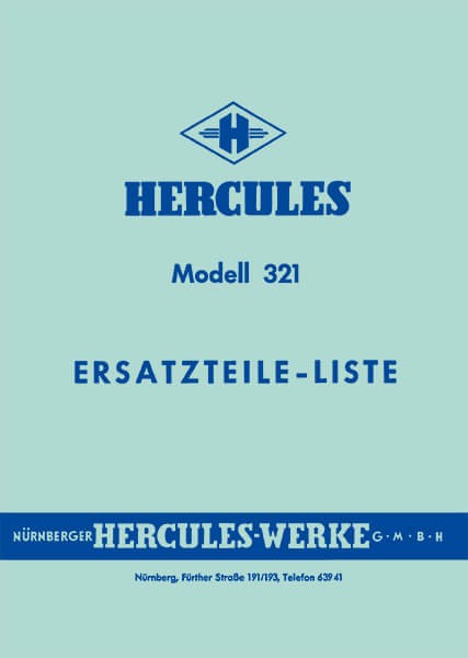 Hercules 321 Ersatzteilkatalog