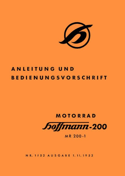 Hoffmann MR200-1 Betriebsanleitung