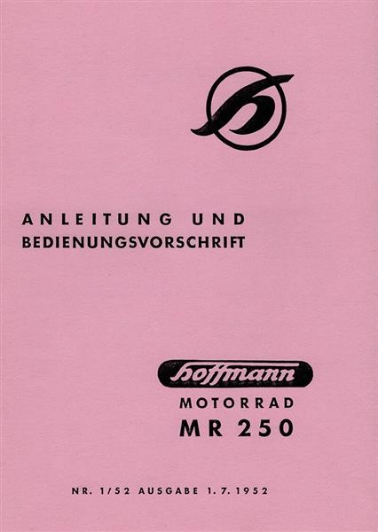 Hoffmann MR250 Betriebsanleitung