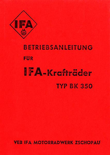 IFA BK350 Betriebsanleitung