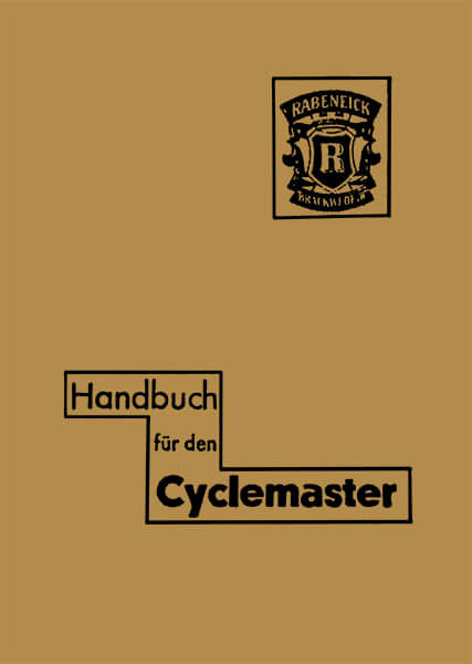 Rabeneick Cyclemaster Betriebsanleitung