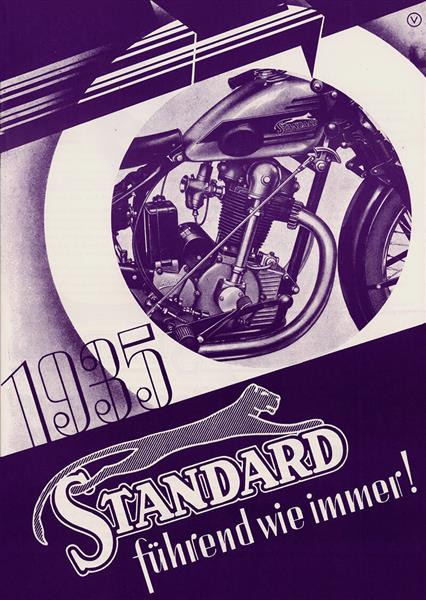 Standard Motorrad Modelle 1935 Gesamtprospekt