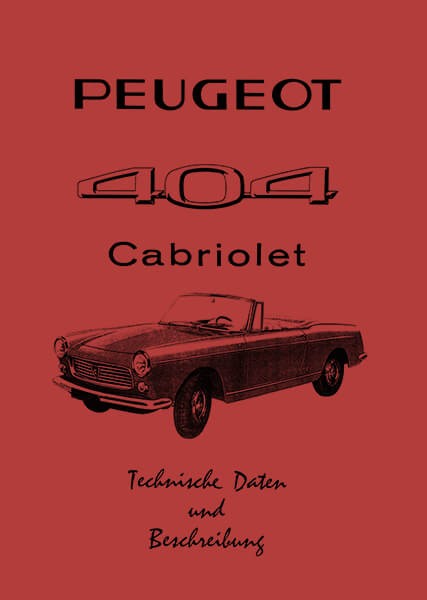 Peugeot 404 Cabriolet  Betriebsanleitung