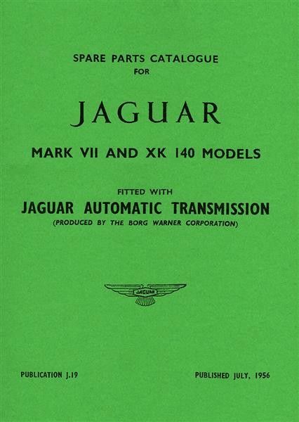 Jaguar Mark VII and XK140 Models Spare Parts Manual