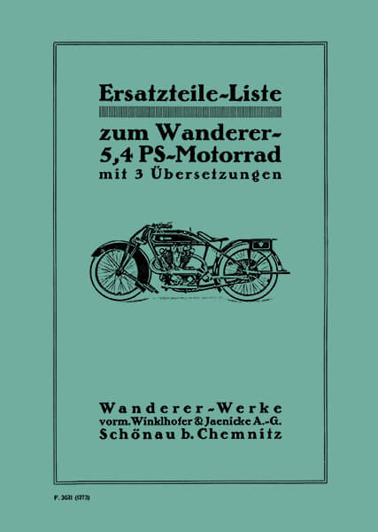 Wanderer 5.4 PS Motorrad Ersatzteilkatalog