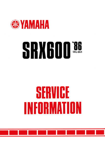 Yamaha SRX600 Service Information