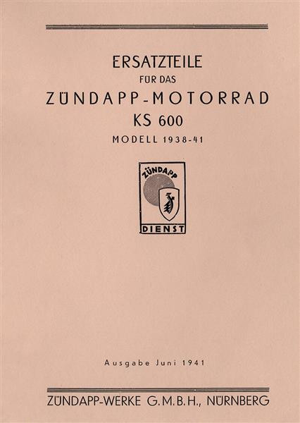 Zündapp KS600 Ersatzteilkatalog