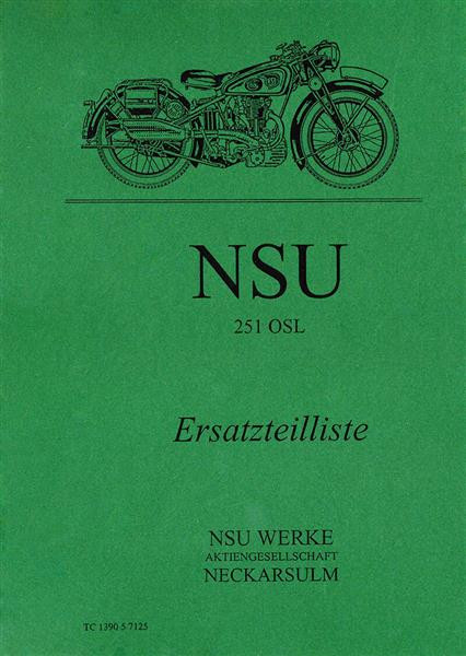 NSU 251OSL Ersatzteilkatalog