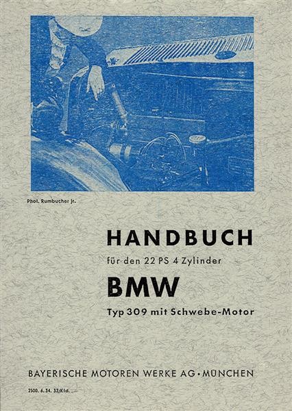 BMW Typ 309 Betriebsanleitung