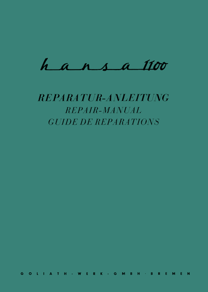Hansa 1100 Reparaturanleitung