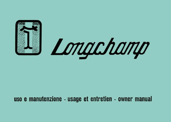 De Tomaso Longchamp Owner Manual