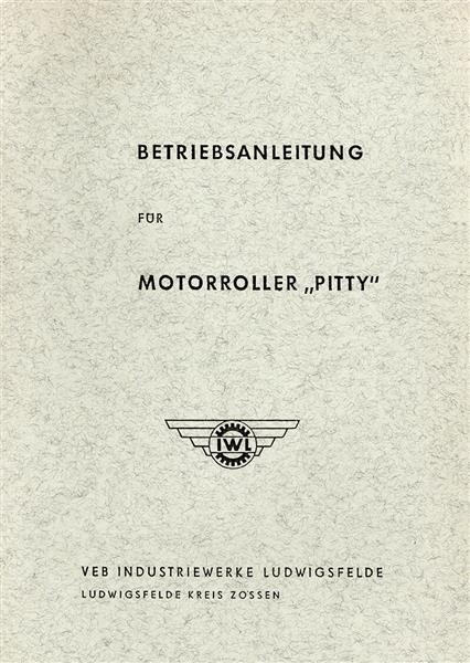 IWL Pitty 125 Motorroller Betriebsanleitung