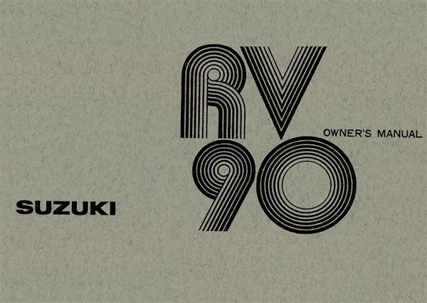 Suzuki RV 90 Owners Manual