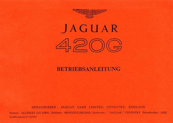 Jaguar 420 G Betriebsanleitung