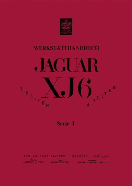 Jaguar XJ6 Serie 1 Werkstatthandbuch