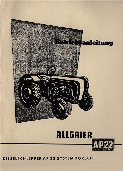 Allgaier AP22 Diesel-Schlepper Betriebsanleitung
