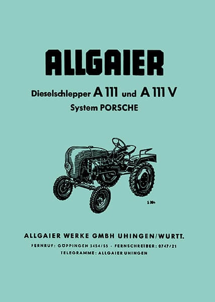 Allgaier A111 und A111V Traktor Betriebsanleitung