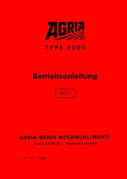 Agria 2300 Betriebsanleitung