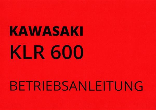 Kawasaki KLR600 Betriebsanleitung