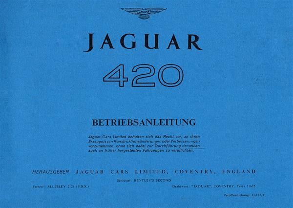 Jaguar 420 Betriebsanleitung