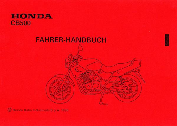 Honda CB500 Fahrerhandbuch
