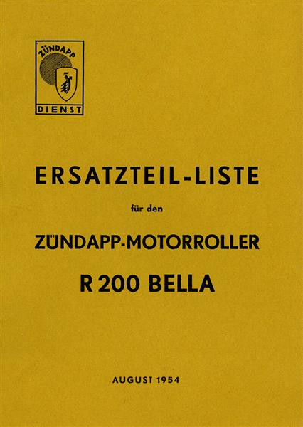 Zündapp Bella R200 Ersatzteilkatalog