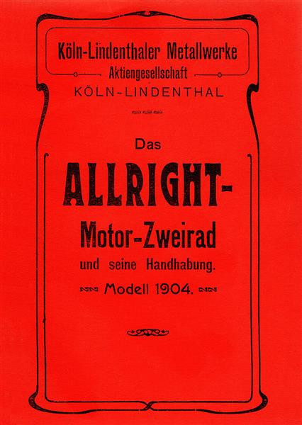 Allright Motor-Zweirad Betriebsanleitung