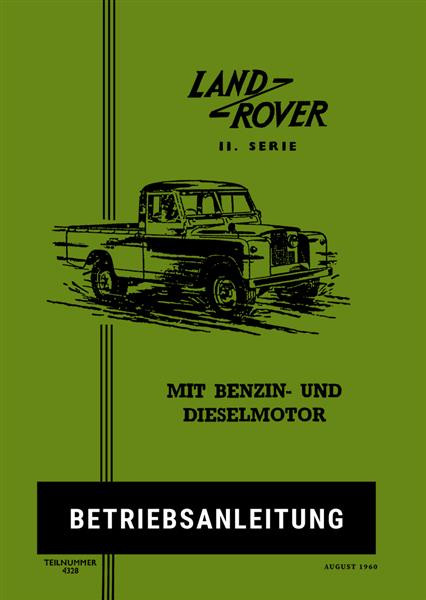 Landrover Typ 88 und 109, II. Serie, Betriebsanleitung
