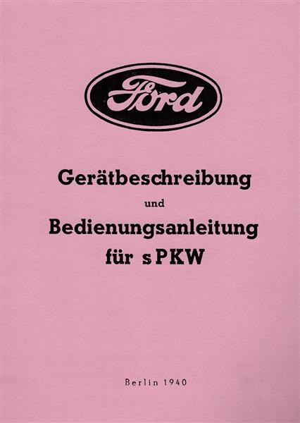 Ford V 8/ 3,6 ltr./ WH.-Modell Bedienungsanleitung