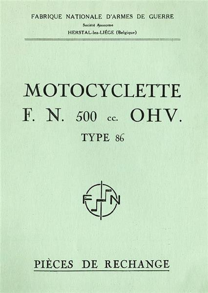 FN 500 OHV Typ 86 Pièces de rechange