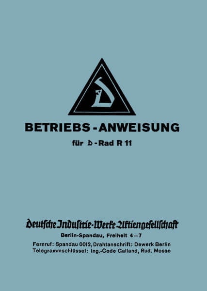 D-Rad R 11 Betriebsanleitung